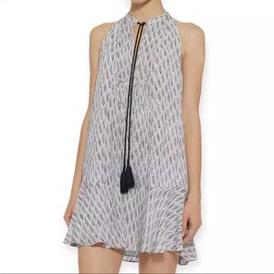 A.L.C. SILK Hadley Dress in White & Black